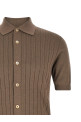 Operated ribbed shirt Brown