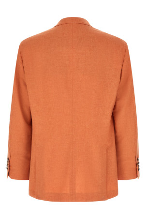 Mouliné canvas blazer orange