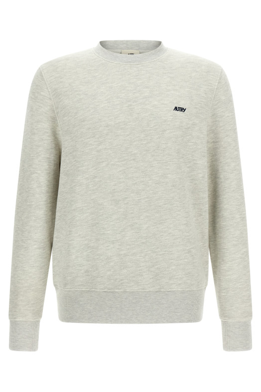 Logo embroidery sweatshirt Gray