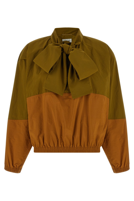 Color-block anorak Green