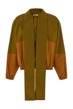 Color-block anorak Green