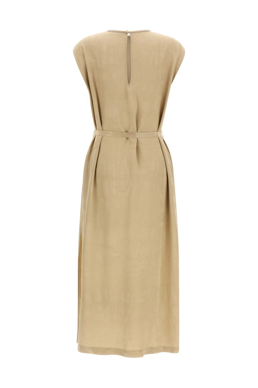 Fluid viscose dress Beige