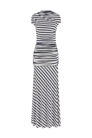 'Navy Stripe Jersey Maxi' dress Blue