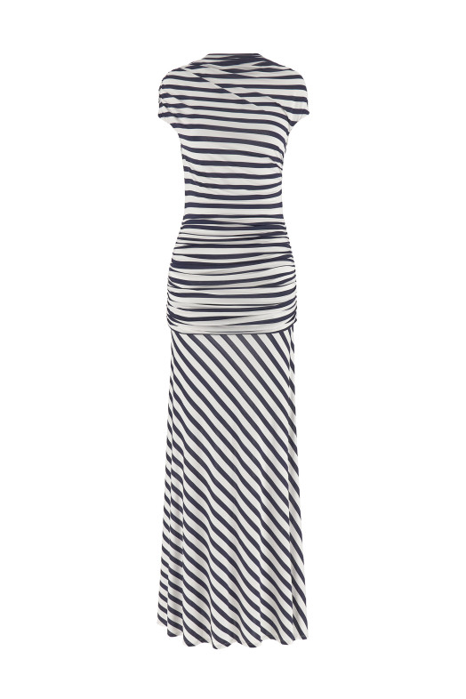 'Navy Stripe Jersey Maxi' dress Blue