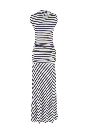'Navy Stripe Jersey Maxi' dress Blue