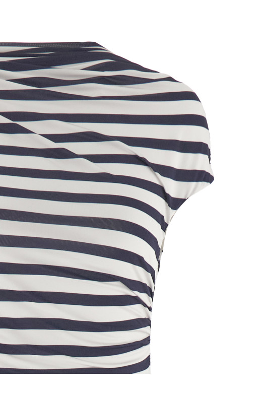 'Navy Stripe Jersey Maxi' dress Blue