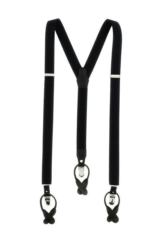Leather braces Black