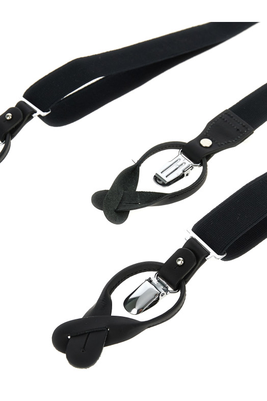 Leather braces Black