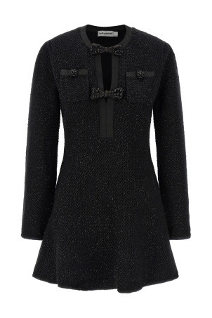 'Black Sequin Knit Mini' dress Black