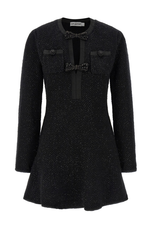 'Black Sequin Knit Mini' dress Black