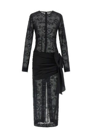 'Lace Bustier' dress Black