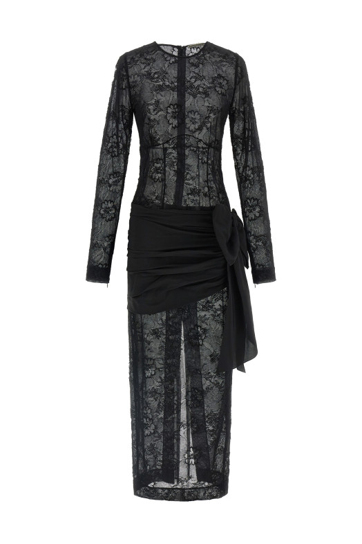 'Lace Bustier' dress Black