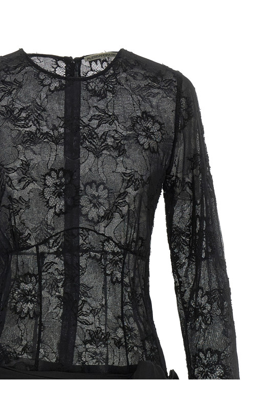 'Lace Bustier' dress Black