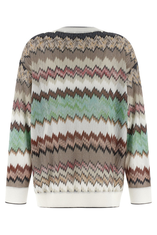Snake lamé viscose cardigan Multicolor