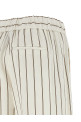 Pinstriped twill pants White