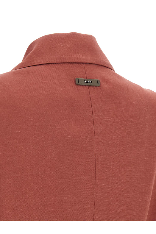 Linen viscose vest Red