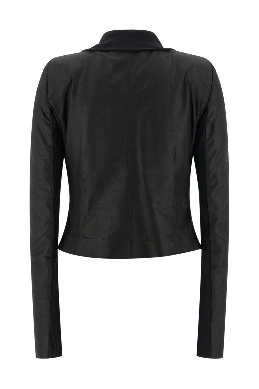 'Scarf Biker' jacket Black