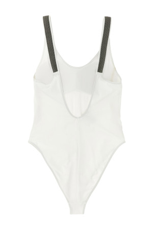 'Precious Details' one-piece swimsuit White