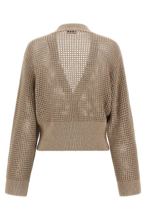 Cadrigan sequin mesh Beige