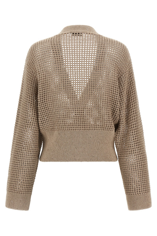 Cadrigan sequin mesh Beige