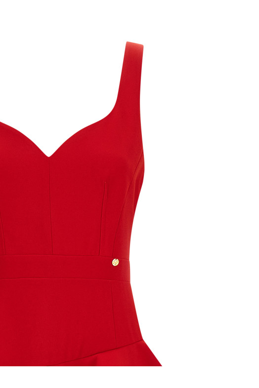 Asymmetrical dress Red