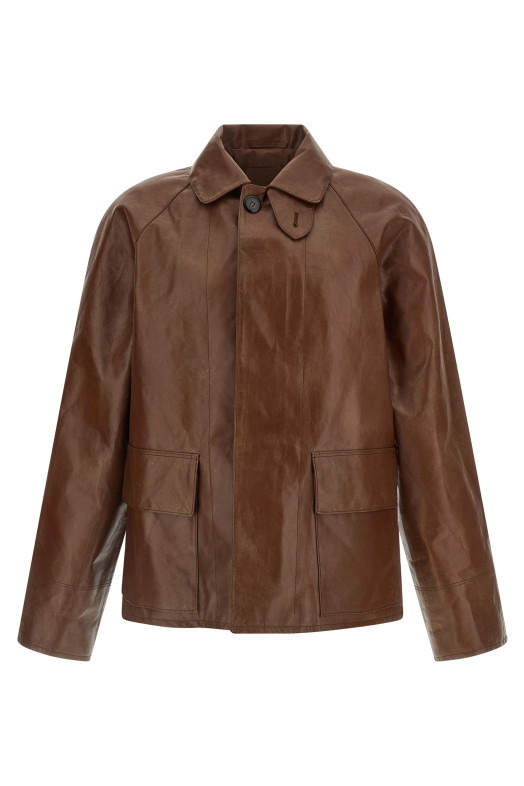 Vintage leather blouson Brown