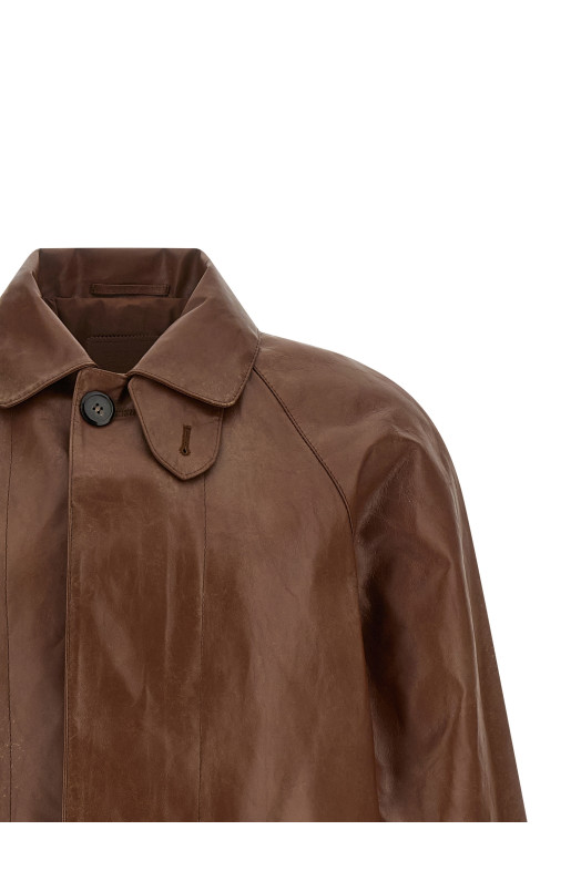 Vintage leather blouson Brown