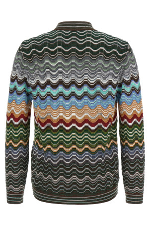 Greek pattern cardigan Multicolor
