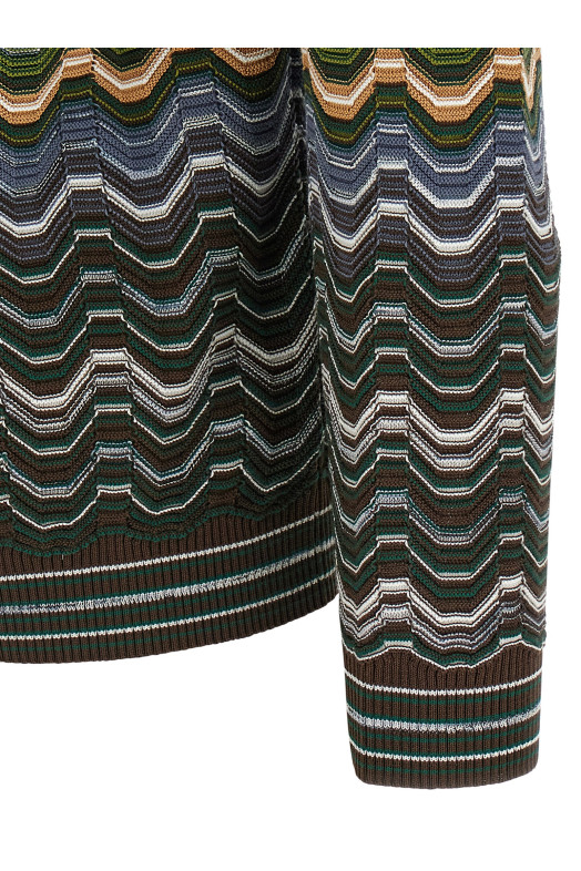 Greek pattern cardigan Multicolor