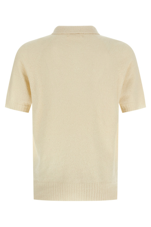 Spongy effect polo shirt Beige