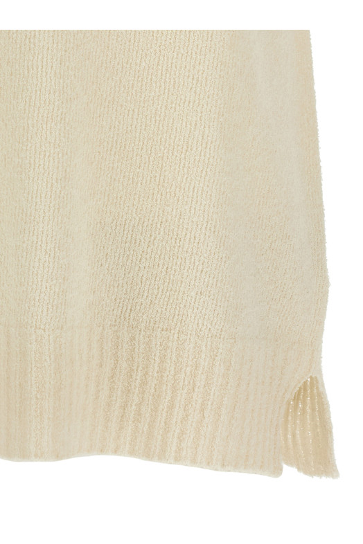 Spongy effect polo shirt Beige