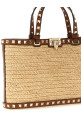 Valentino Garavani 'Rockstud' small shopping bag Beige