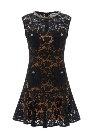'Black lace crystal' dress Black