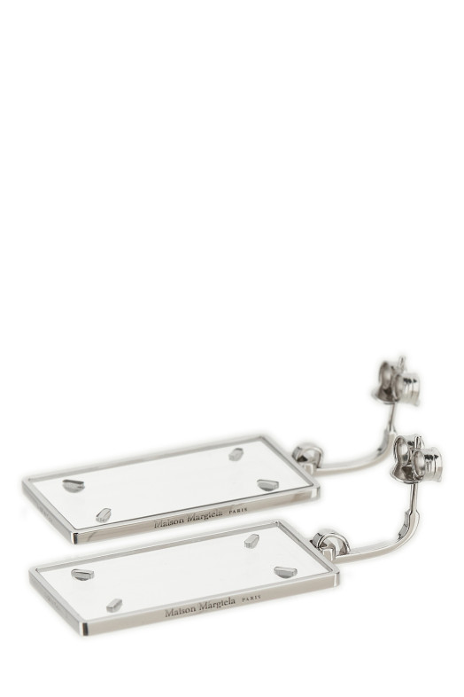 'Four Stitches' earrings Silver