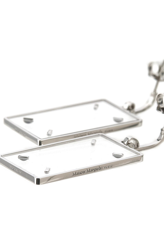 'Four Stitches' earrings Silver