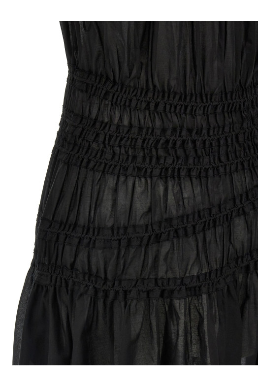 'Smocked Cotton' dress Black