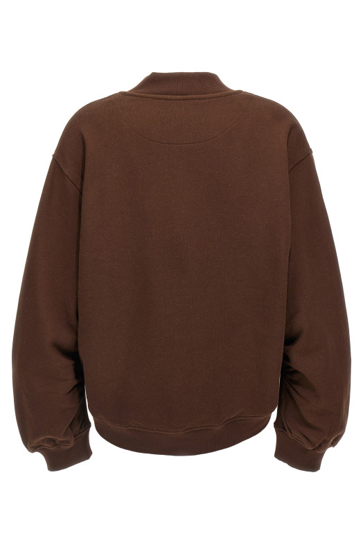 3D logo sweatshirt Brown
