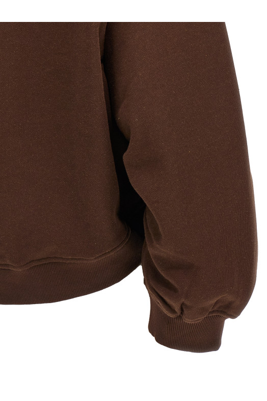 3D logo sweatshirt Brown