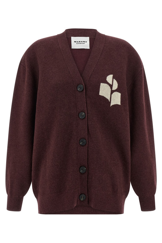 'Norton' cardigan Bordeaux