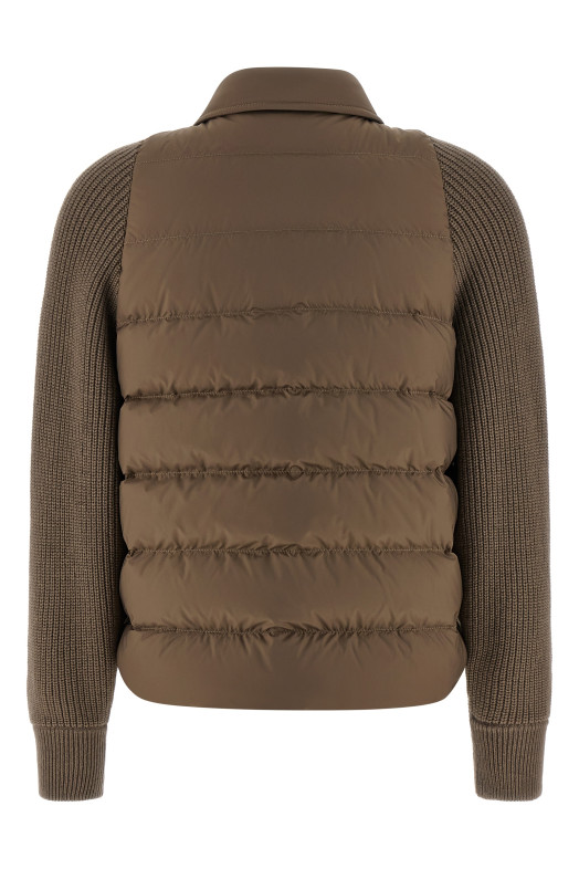 Nylon down jacket Brown