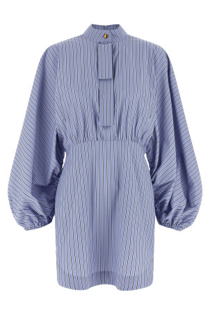 'Drawstring Stripe Mini' dress BLUE