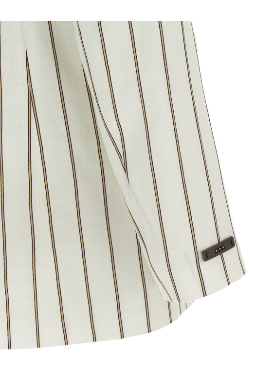 Pinstripe twill blazer White