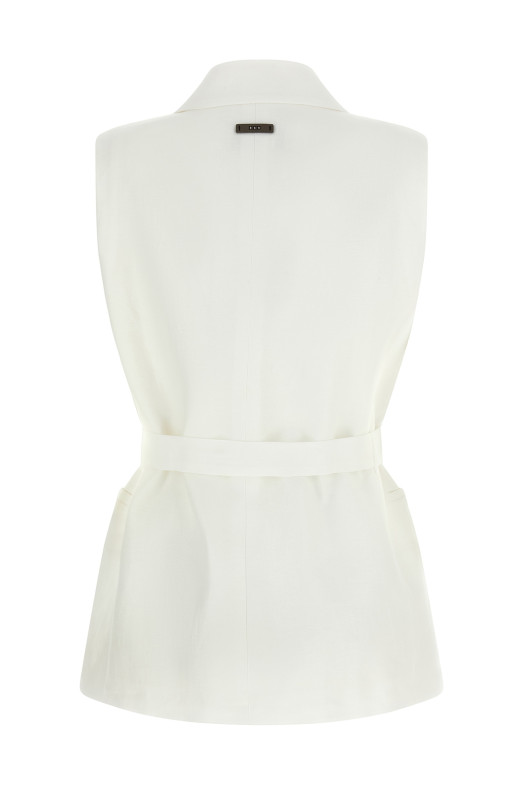 Linen vest White