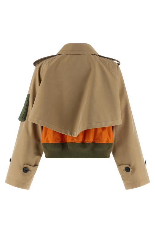 Double layer trench coat Beige