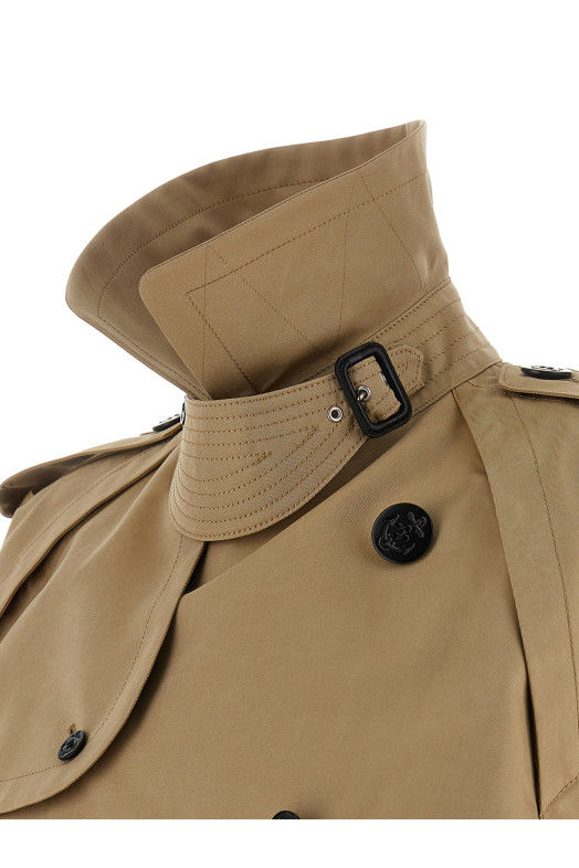 Double layer trench coat Beige