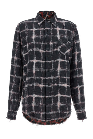 Fringed hem reversible shirt Multicolor