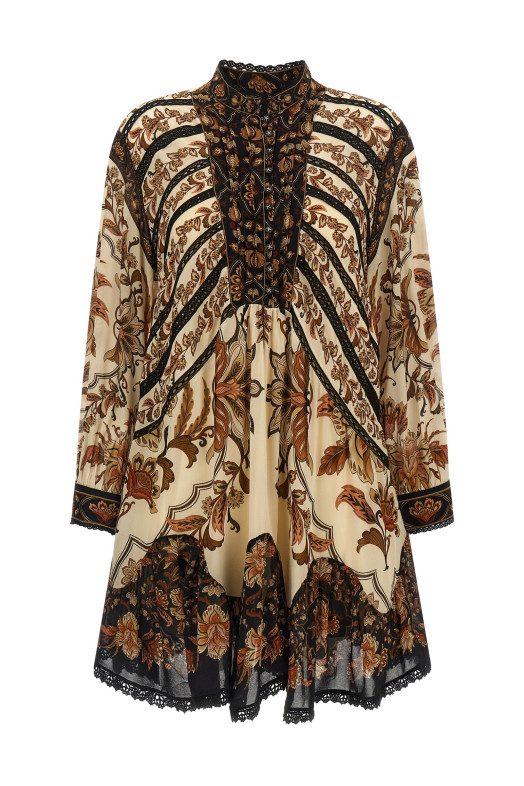 'Majestic garden sand' dress Beige