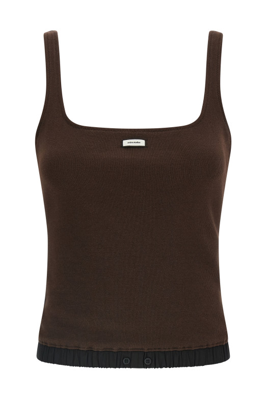 'Lounge' tank top Brown