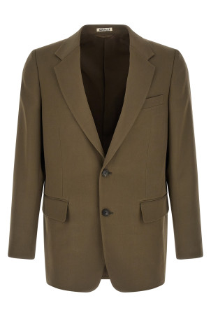 Gabardine blazer jacket Green