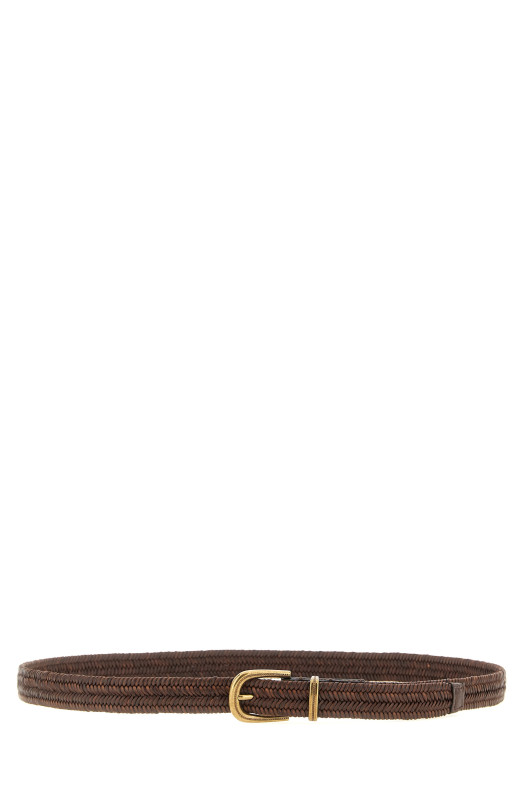 Jewel buckle belt Brown